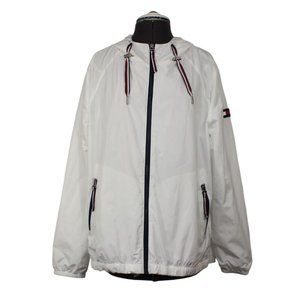 Tommy Hilfiger women's‎ full zip hooded windbreaker jacket L